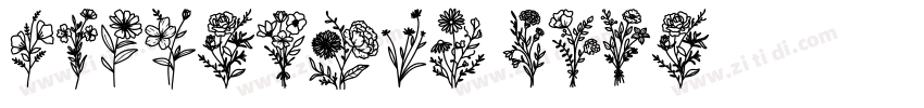 flowering cute字体转换